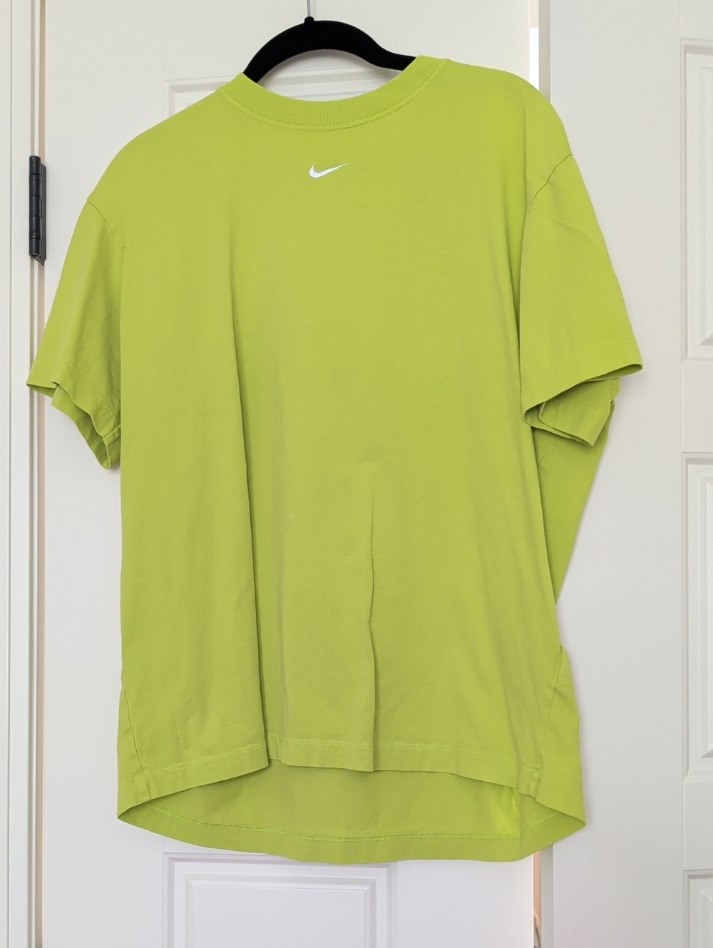 Nike Women's Short Sleeve Crew Tee in Lime Green with Swoosh